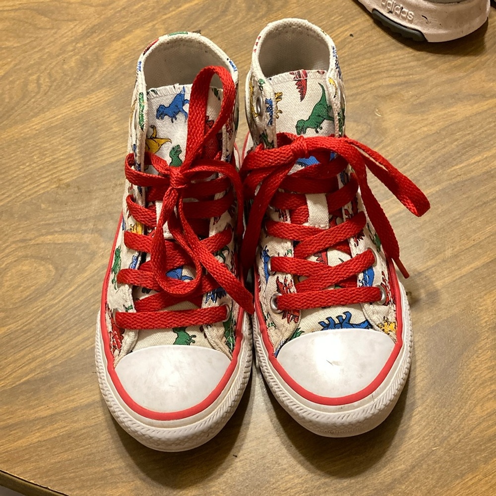 Boys size 11 Dinosaur Converse